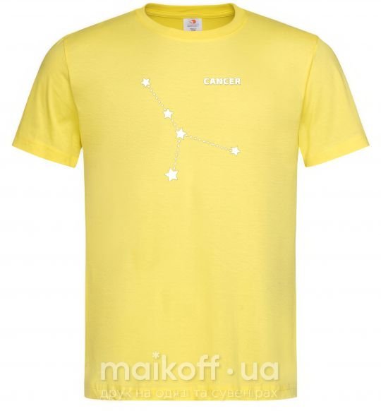 Чоловіча футболка Cancer stars Лимонний фото