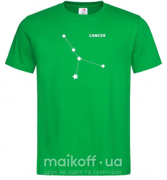 Мужская футболка Cancer stars Зеленый фото