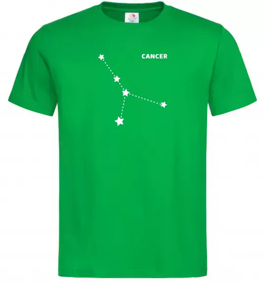 Мужская футболка Cancer stars Зеленый фото