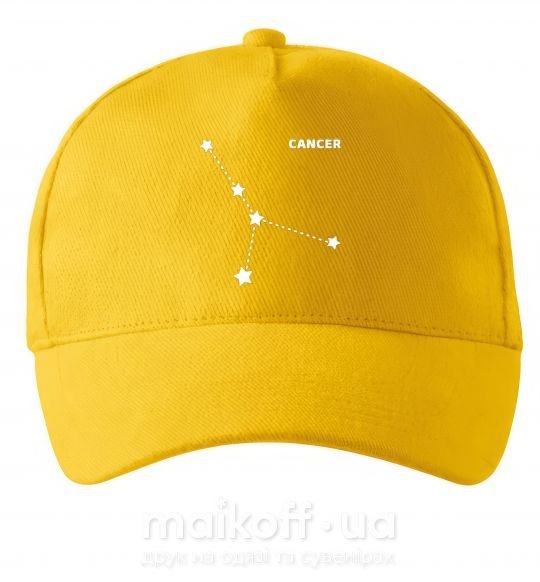 Кепка Cancer stars Сонячно жовтий фото