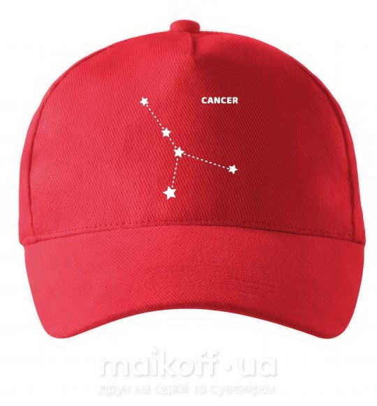 Кепка Cancer stars Червоний фото