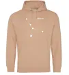 Мужская толстовка (худи) Cancer stars Песочный фото