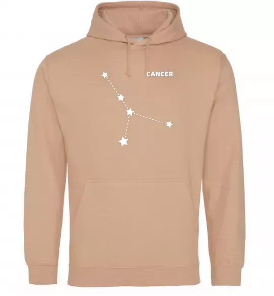 Жіноча толстовка (худі) Cancer stars Пісочний фото