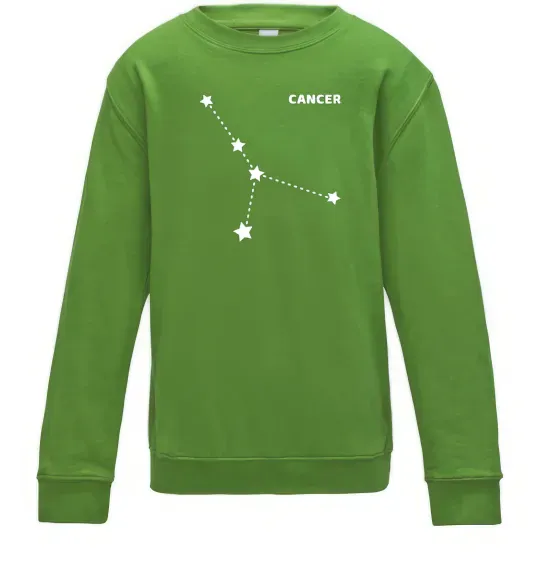 Детский Свитшот Cancer stars Лаймовый фото