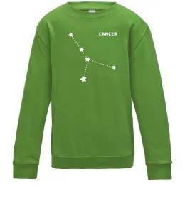 Детский Свитшот Cancer stars Лаймовый фото