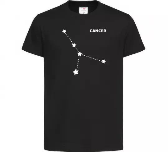 Детская футболка Cancer stars Черный фото