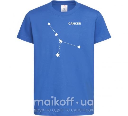 Дитяча футболка Cancer stars Яскраво-синій фото