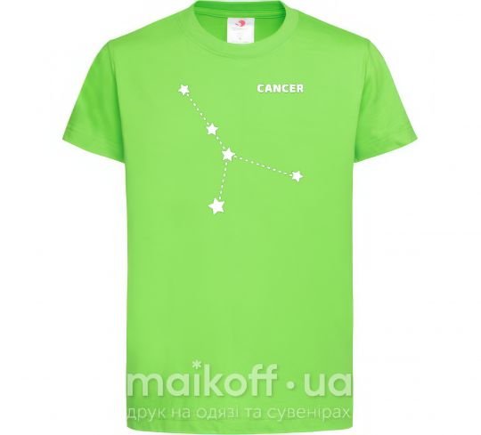 Дитяча футболка Cancer stars Лаймовий фото