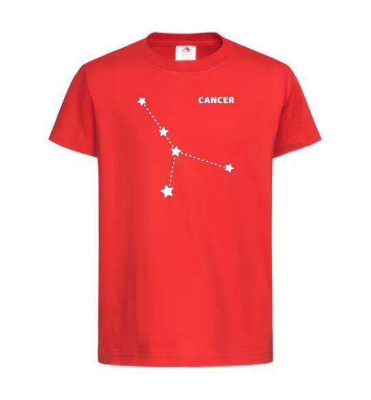 Детская футболка Cancer stars Красный фото
