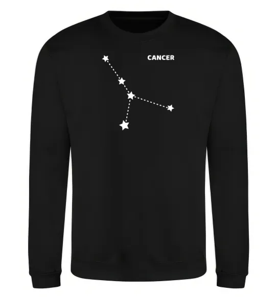Світшот Cancer stars Чорний фото