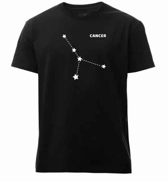 Чоловіча преміум футболка Cancer stars Чорний фото