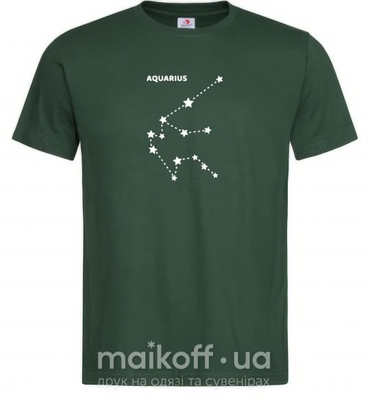 Мужская футболка Aquarius stars Темно-зеленый фото