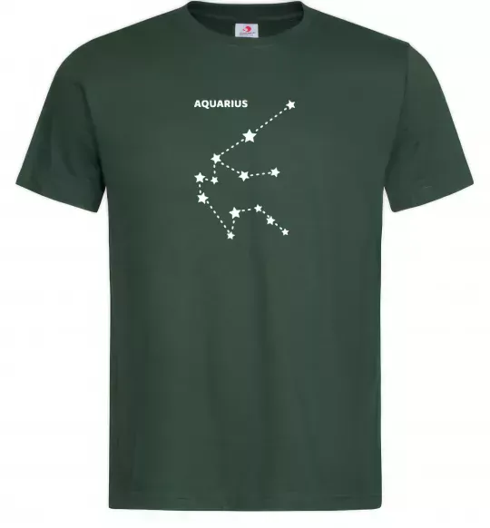 Мужская футболка Aquarius stars Темно-зеленый фото