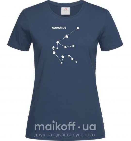 Жіноча футболка Aquarius stars Темно-синій фото