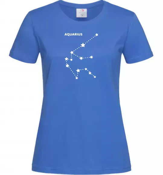 Женская футболка Aquarius stars Ярко-синий фото