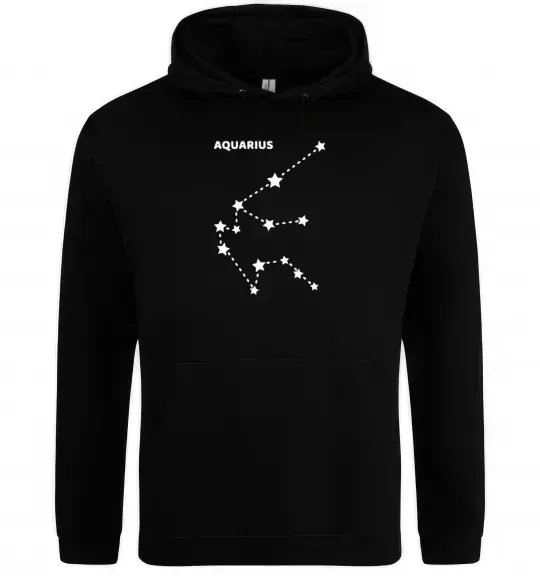 Женская толстовка (худи) Aquarius stars Черный фото