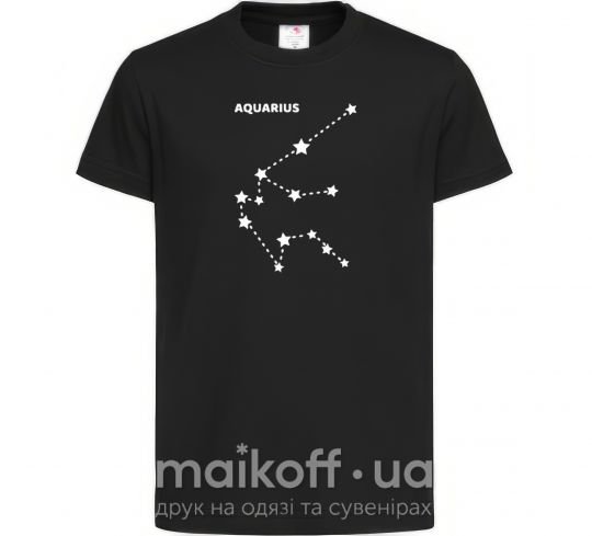 Дитяча футболка Aquarius stars Чорний фото