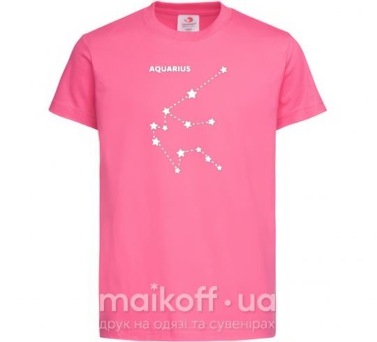 Дитяча футболка Aquarius stars Яскраво-рожевий фото