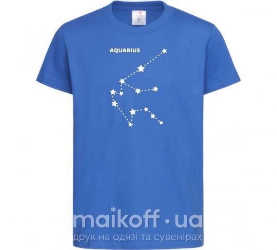 Дитяча футболка Aquarius stars Яскраво-синій фото