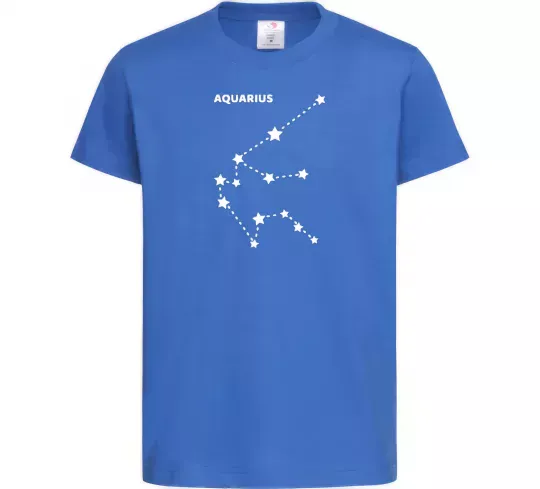 Дитяча футболка Aquarius stars Яскраво-синій фото