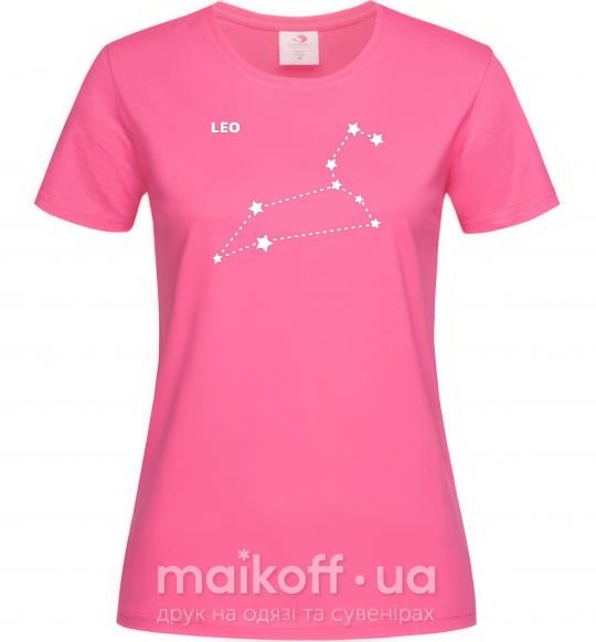 Жіноча футболка Leo stars Яскраво-рожевий фото
