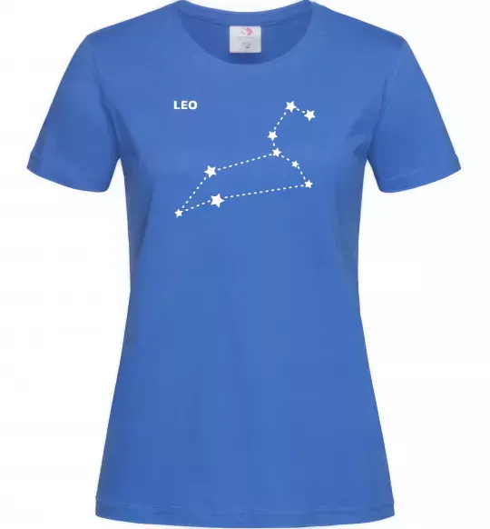 Жіноча футболка Leo stars Яскраво-синій фото