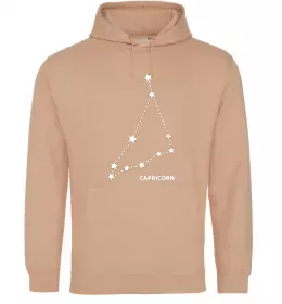 Женская толстовка (худи) Capricorn stars Песочный фото