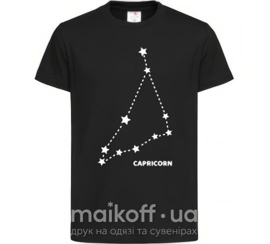 Дитяча футболка Capricorn stars Чорний фото