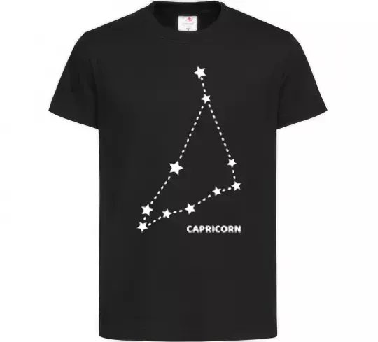 Детская футболка Capricorn stars Черный фото