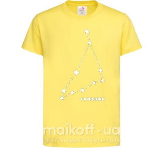 Дитяча футболка Capricorn stars Лимонний фото