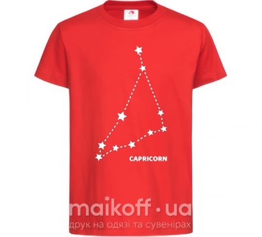 Дитяча футболка Capricorn stars Червоний фото