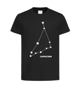 Детская футболка Capricorn stars Черный фото