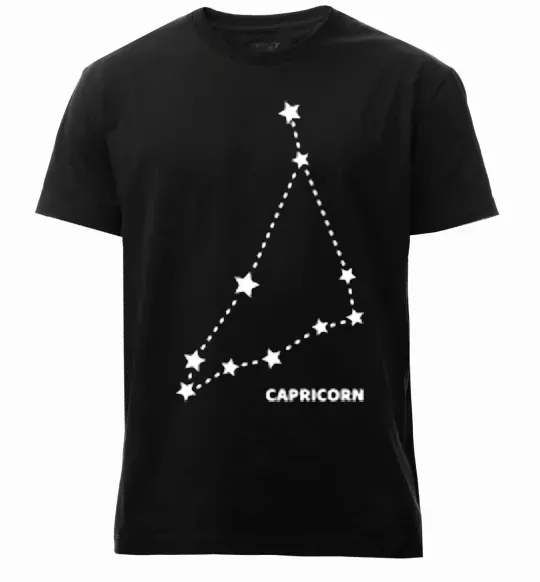 Чоловіча преміум футболка Capricorn stars Чорний фото