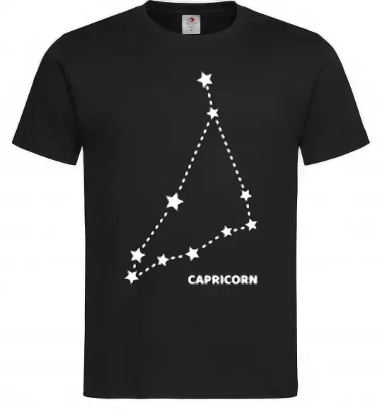 Чоловіча футболка Capricorn stars Чорний фото