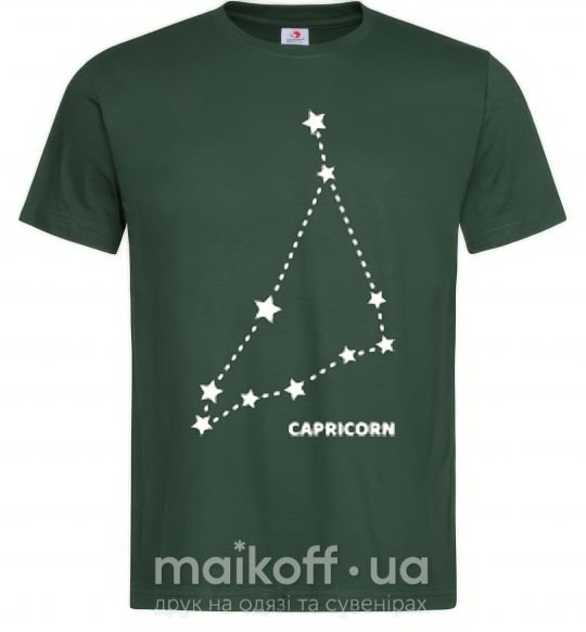 Мужская футболка Capricorn stars Темно-зеленый фото