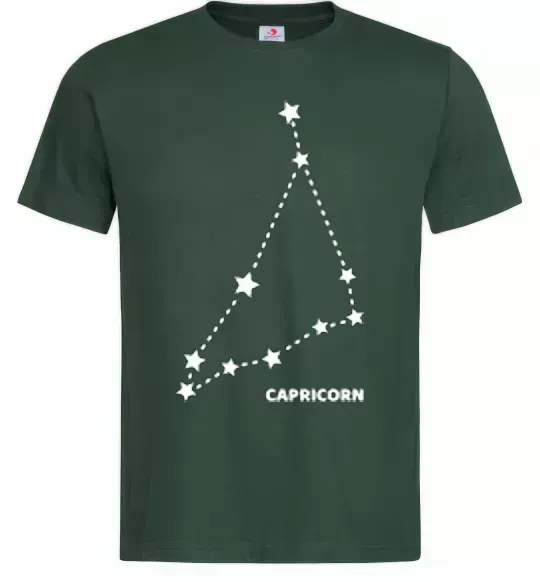 Чоловіча футболка Capricorn stars Темно-зелений фото