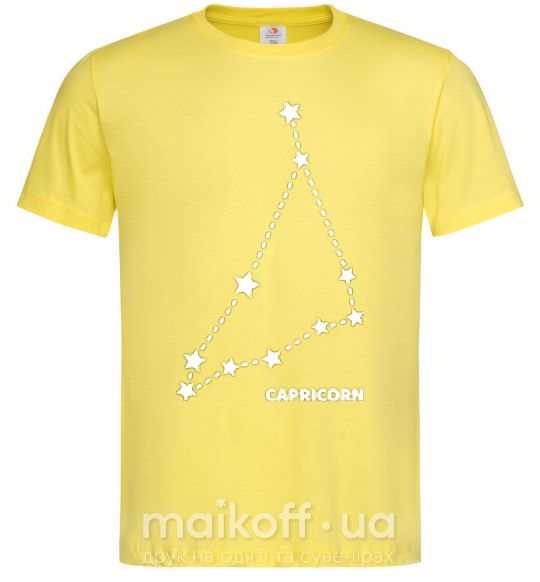 Мужская футболка Capricorn stars Лимонный фото