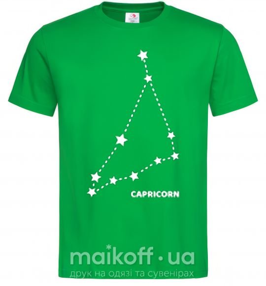 Мужская футболка Capricorn stars Зеленый фото