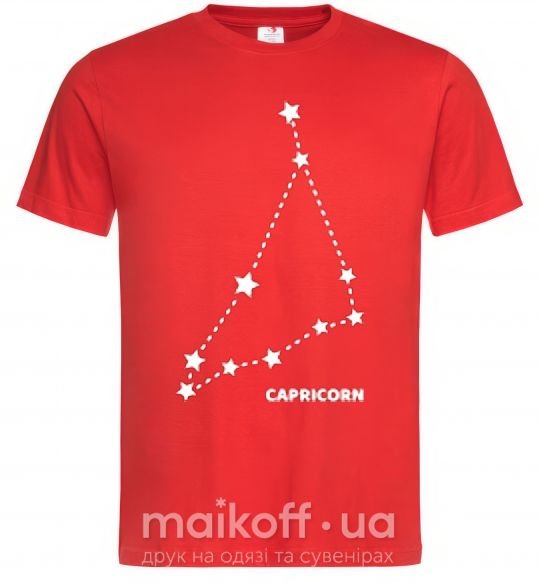 Мужская футболка Capricorn stars Красный фото