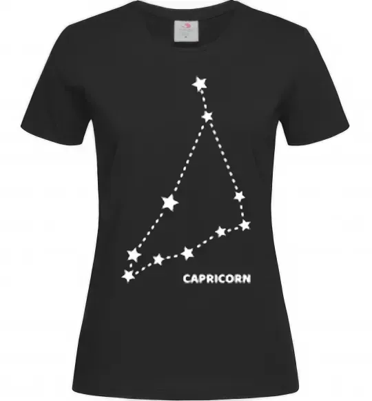 Жіноча футболка Capricorn stars Чорний фото