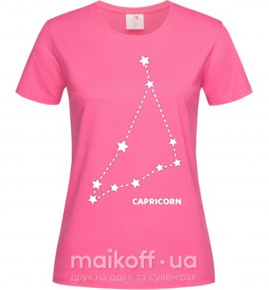 Жіноча футболка Capricorn stars Яскраво-рожевий фото