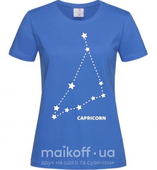 Женская футболка Capricorn stars Ярко-синий фото