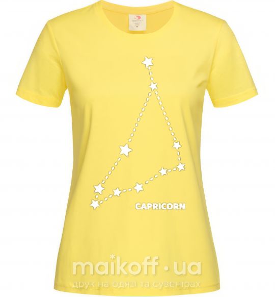 Жіноча футболка Capricorn stars Лимонний фото