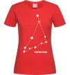 Жіноча футболка Capricorn stars Червоний Жіноча футболка Capricorn stars Червоний фото