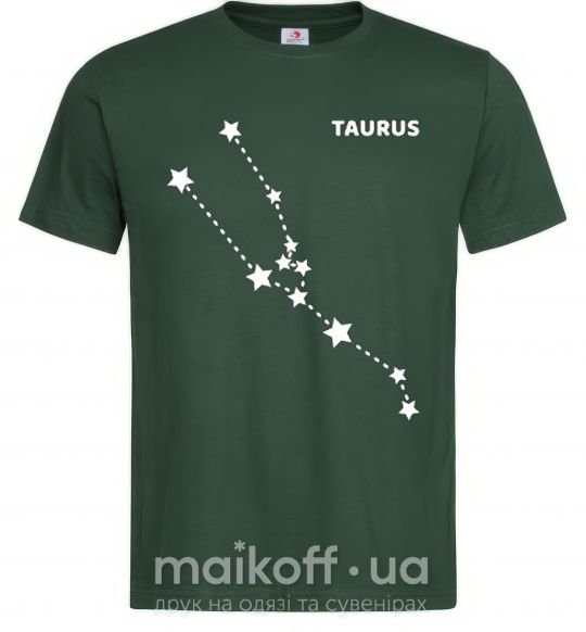 Мужская футболка Taurus stars Темно-зеленый фото