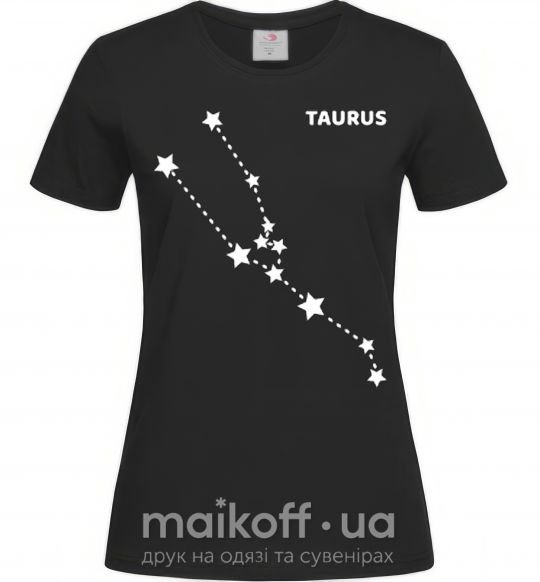 Женская футболка Taurus stars Черный фото
