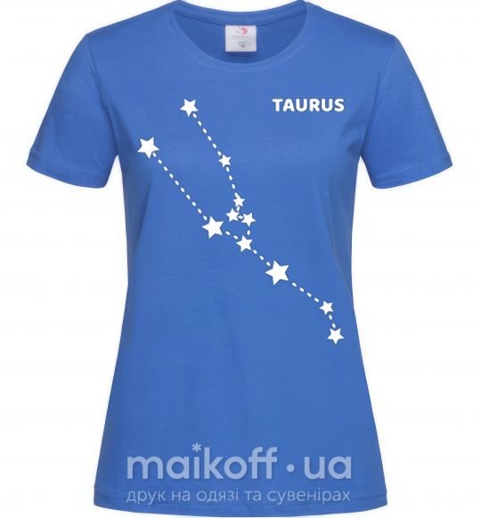 Женская футболка Taurus stars Ярко-синий фото