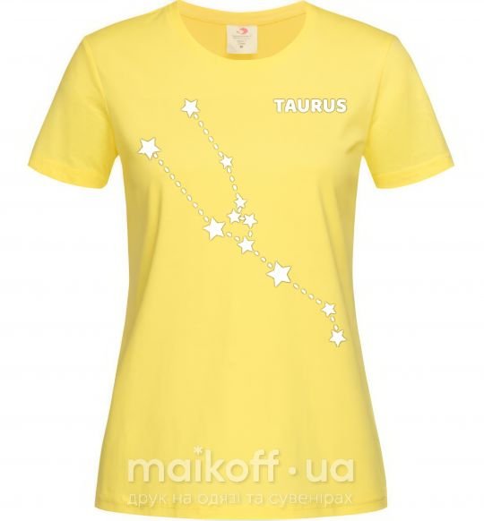 Женская футболка Taurus stars Лимонный фото