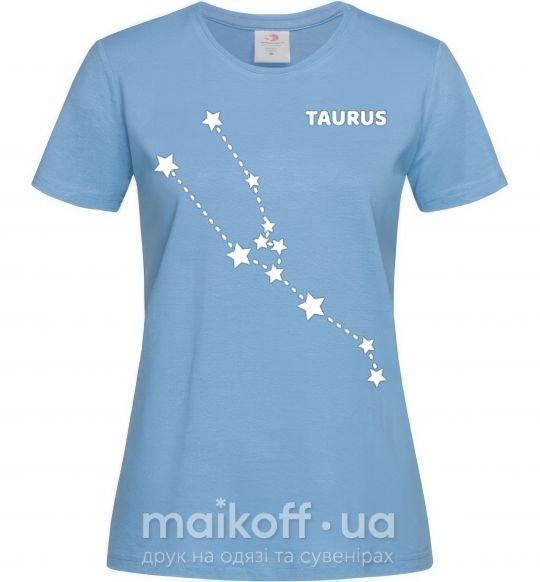 Женская футболка Taurus stars Голубой фото