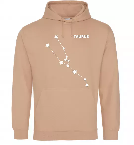 Женская толстовка (худи) Taurus stars Песочный фото